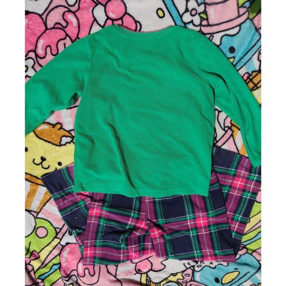 Carters Size 5 Panda Sweater Green Plaid Pants Pajamas Set of Two Christmas Fall - Picture 4 of 7